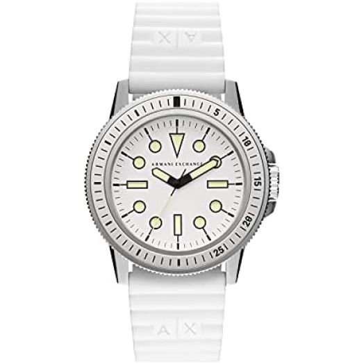 Armani Exchange Men's Stainless Steel Dive Inspired Watch with Silicone Band or Steel Bracelet