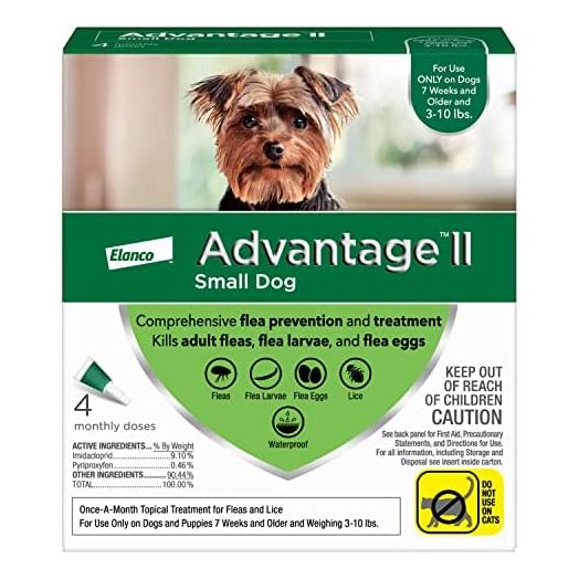 Advantage II Flea Prevention and Treatment for Small Dogs (3-10 Pounds)