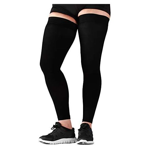 Mojo Compression Stockings for Women, Thigh-Hi Firm Support 20-30mmHg Black Medium A609BL2