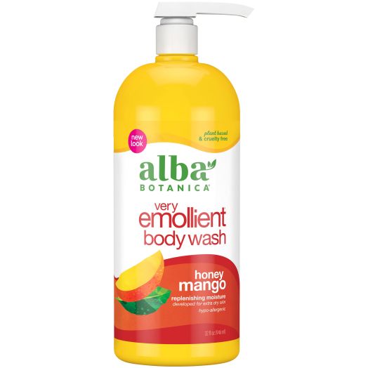 Alba Botanica Very Emollient Body Wash, Honey Mango, 32 fl oz
