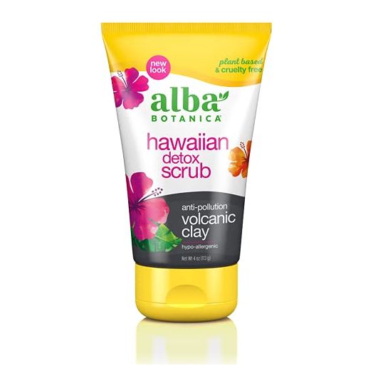 Alba Botanica Hawaiian Detox Scrub, Anti-Pollution Volcanic Clay, 4 Oz