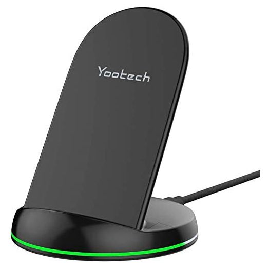 Yootech Wireless Charger,10W Max Wireless Charging Stand, Compatible with iPhone 13/13 Pro/13 Mini/13 Pro Max/SE 2022/12/SE 2020/11/X/8, Galaxy S22/S22 Ultra/S21/S20/Note 10 Plus/S10(No AC Adapter)