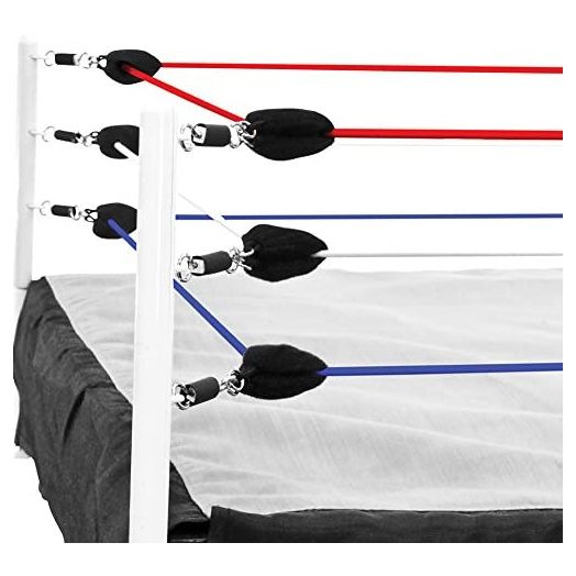 Red, White & Blue Ring Ropes for Large 21.5 x 21.5 Inch Wrestling Action Figure Rings by Figures Toy Company (Ropes Only)