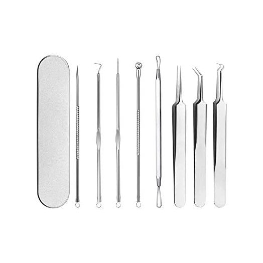 Pinkiou Blackhead Remover Comedone Pimple Popper Tool Kit