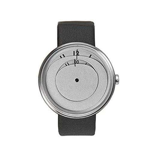Project Watches Elos Steel 40 MM Watch, Black Leather Band
