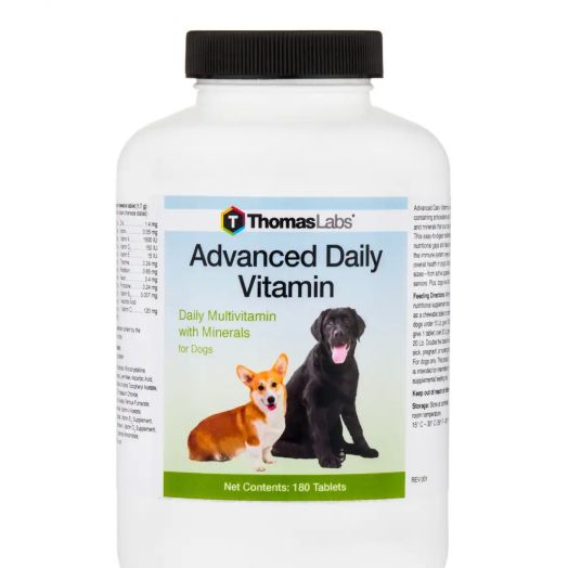 Thomas Labs Advanced Daily Vitamin for Dogs - 180 Tablets