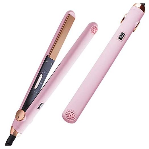 TYMO Flat Iron Hair Straightener and Curler 2 in 1 with 10s Fast Heating, 1 Inch Professional Titanium Straightening Curling Iron with 32 Adjustable