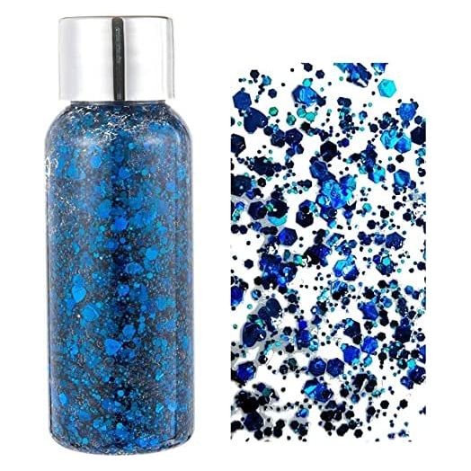 MAEPEOR Mermaid Sequins Chunky Body Glitter Gel 9 Colors Holographic Glitter Liquid Body Makeup for Face Body