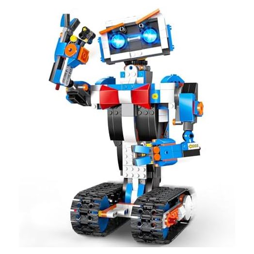 OKK Robot Building Toys for Boys, STEM Projects for Kids Ages 8-12, Remote & APP Controlled Engineering Learning Educational Coding DIY Building Kit Rechargeable Robot Toy Gifts for Girls (635 Pieces)