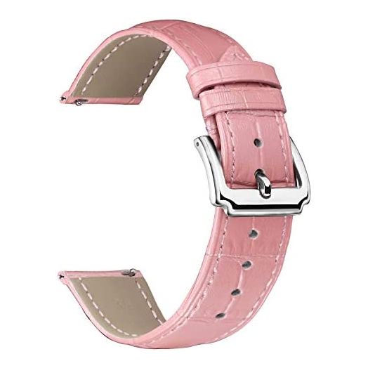 BINLUN Genuine Leather Watch Bands Women Men Quick Release Leather Watch Straps Replacement with 12 Colors Option (10mm, 12mm, 14mm, 15mm, 16mm, 17mm, 18mm, 19mm, 20mm, 21mm, 22mm, 23mm)