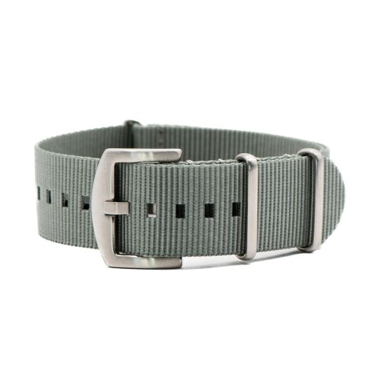 BluShark Original Premium Nylon Watch Strap - Durable, Waterproof Replacement Watch Band for Men and Women | Stainless Steel Buckle | Ballistic, Military | Gray, 22mm