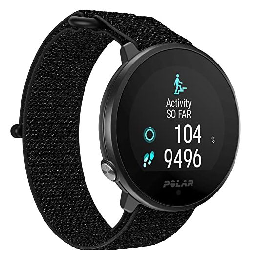POLAR unisex adult Modern Fitness watch, Black (Hook & Loop), Medium-Large US
