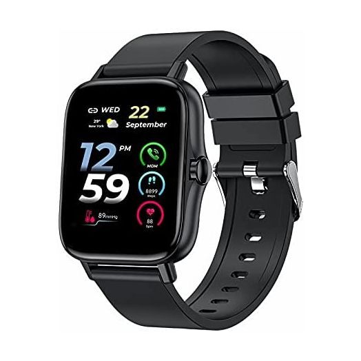 Smart Watch 2022(Call Receive/Dial), 1.70 in HD Full Touch Screen Smartwatch Fitness Tracker with Call/Text/Heart Rate (Black)