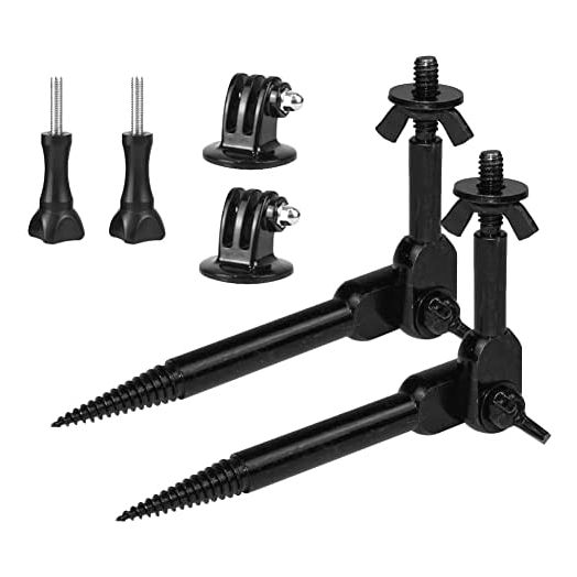 NUOBAKE Hunting Trail Camera Tree Mount Trail Hunting Camera Tree Mount with 1/4 Inch Screw Trail Camera Tree Holder Screw Mounting Bracket Camera Accessory Tree Stand (2 Pieces Kit)