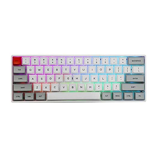 EPOMAKER SKYLOONG SK61 61 Keys 60% Hot Swappable Programmable Mechanical Gaming Wired Keyboard with RGB Backlit, NKRO, Water-Resistant, Type-C Cable for Win/Mac/Gaming (Gateron Optical Brown, Grey)
