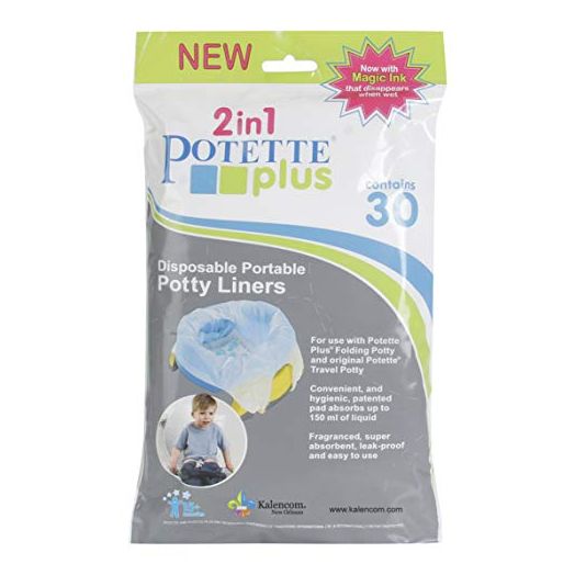 Kalencom Potette Plus Potty Seat Liners with Magic Disappearing Ink, 30 Count