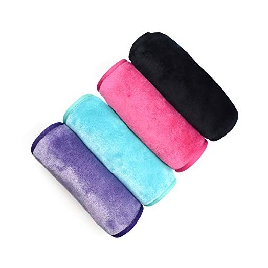 Makeup Remover Cloths 4 Count: Microfiber Reusable Fast Drying Washcloth, Face Towels for Women