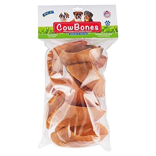 Pet Center, Inc. (PCI - Cow Bones - 10 Pack - Hickory Smoked Flavor Beef Hooves Dog Treat
