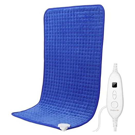 Heating Pad for Back Pain Relief - 17" x 33" Size Durpeak Electric Heating Pad Extra Large Heat Pad Moist Heat Therapy for Shoulders Neck Pain Relief Cramps Arthritis Relief (Sapphire Blue)