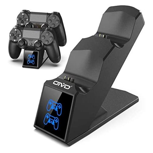 OIVO PS4 Controller Charger, PS4 Charger USB Charging Dock Station Compatable with Dualshock 4, Upgraded Fast-Charging Port for Playstation 4 Controllers