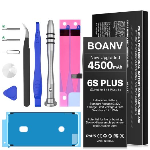 Battery for iPhone 6S Plus,(New Version) Ultra High Capacity A1634/A1687/A1699 Battery Replacement with Professional Repair Tools Kits