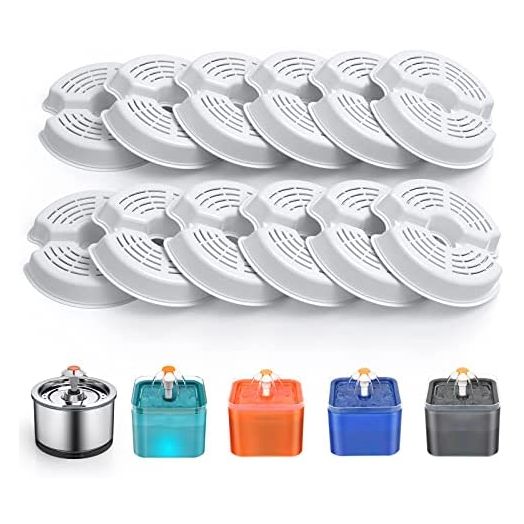 AONBOY Water Fountain Filter, Suitable for Cats/Dogs, Stainless Steel Fountain, Triple Filtration (4 Pieces)