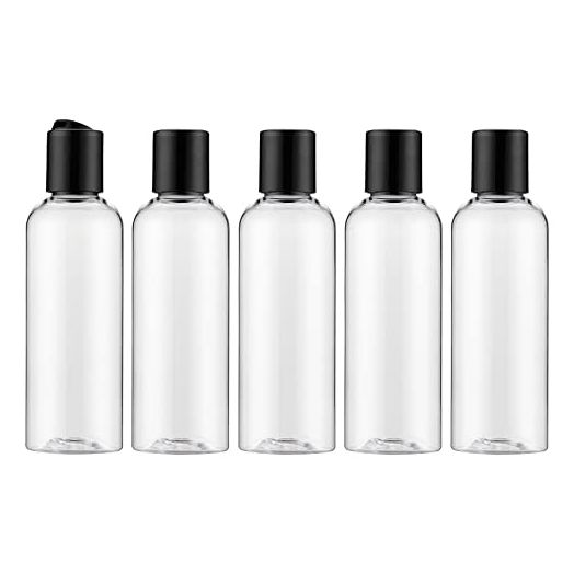 Owlyee 3.4oz Travel Bottle with Disc Top Flip Cap (5PCS) Empty Plastic Container