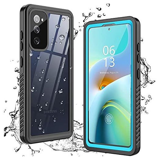 ANTSHARE for Samsung Galaxy S20 FE 5G Case Waterproof, Built in Screen Protector 360° Full Body Heavy Duty Protective Shockproof IP68 Underwater Case for Samsung Galaxy S20 FE 5G 6.5inch(Blue)