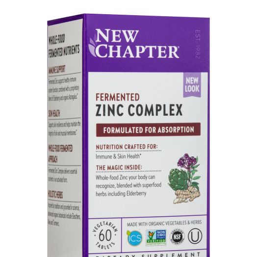 NewChapter Fermented Zinc Complex - 60 Vegetarian Tablets
