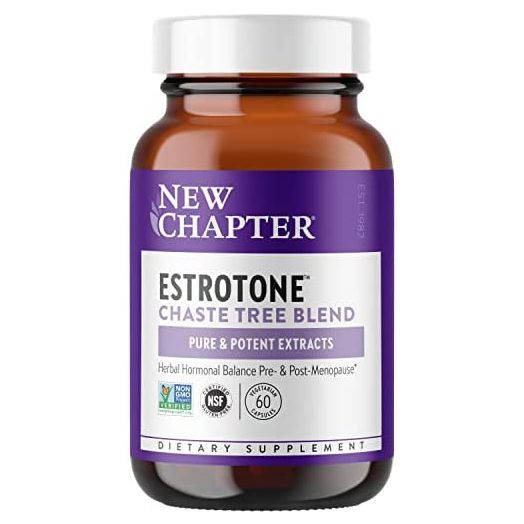 New Chapter Menopause Supplement Estrotone with Evening Primrose Oil + Black Cohosh for Hormone Health Vegetarian Capsule, 60 Count