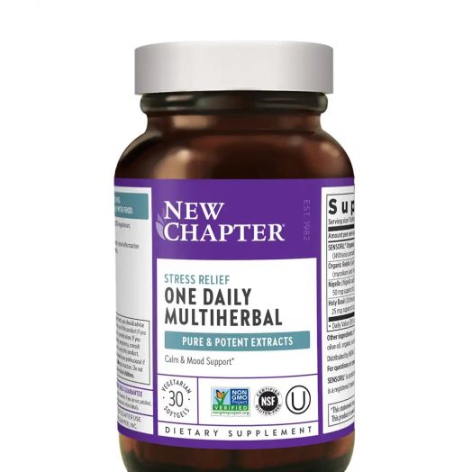 NewChapter One Daily Multiherbal Stress Relief - 30 Vegetarian Softgels