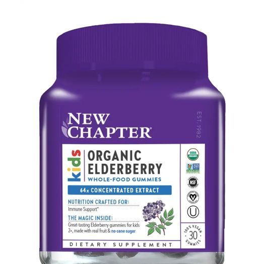 NewChapter Kids Organic Elderberry Whole-Food Gummies - 30 Gummies