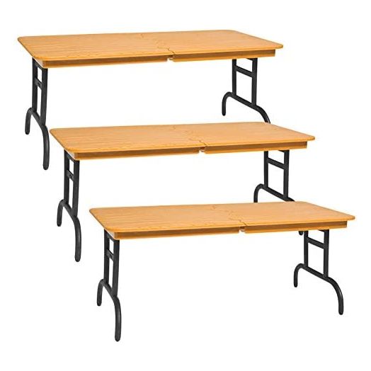 Set of 3 Brown Breakable Tables for Wrestling Action Figures