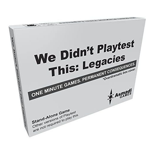 Asmadi Games We Didn't Playtest This: Legacies Card Game, Standard Packaging