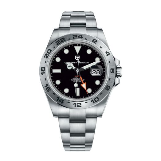 CEYADG Pagani Design Watches Men GMT Mechanical Automatic-self-Wind Analog Dive Wristwatch with Stainless Steel Bracelet