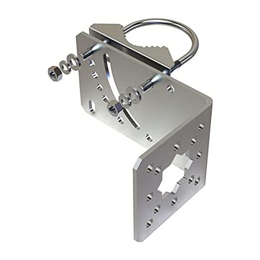 Pole Mount Bracket to Wall Hardware Accessories for Outside Home Antenna Pole Holder Antenna Pole Mount Kits [ Without The Pole ] Adjustable Angle
