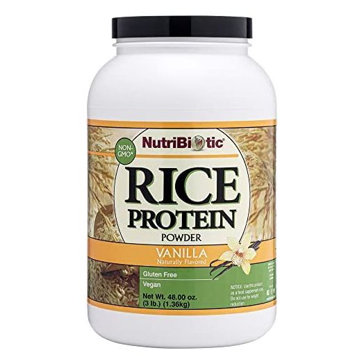 NutriBiotic, Vanilla Rice Protein Powder, 3 Lb, Low Carb, Keto, Vegan