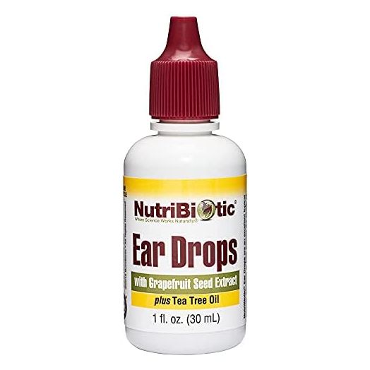 NutriBiotic – Ear Drops, 1 Fl Oz | Gentle & Soothing Ear Support with Grapefruit Seed Extract & Tea Tree Oil | Vegan | Non-Medicated | Made without GMOs & Gluten