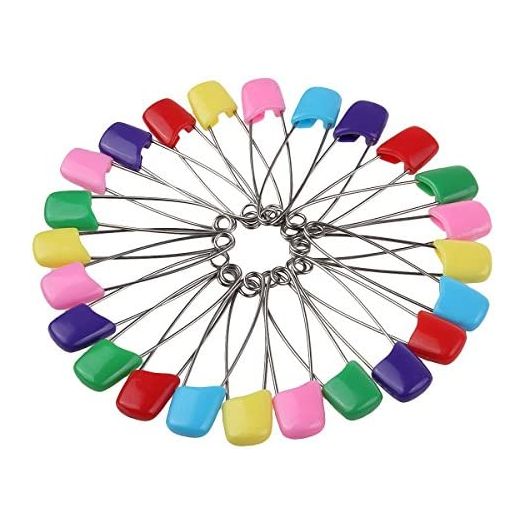 GSHLLO Baby Pins Nappy Pins Colored Safety Pins Child Infant Kids Locking Cloth Diaper Pins 100 Pcs