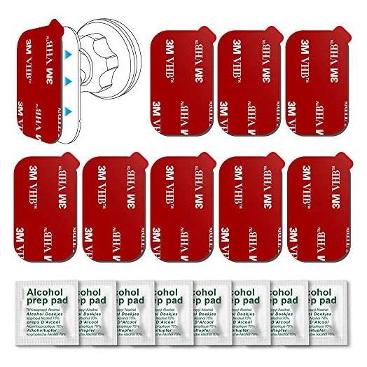 Sticky Adhesive Pad Replacement for Car Dashboard Magnetic Phone Mount Base, pop-tech 8pcs 3M VHB Double Sided Sticker Heat Resistance Tape for Magnet Cellphone Holder & Windshield Dash Cam