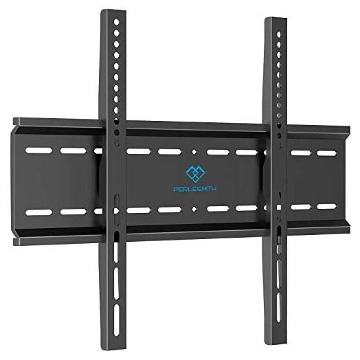 PERLESMITH Fixed TV Wall Mount Bracket, Low Profile Design for Most 26-47 inch LED LCD OLED-4K Flat Screen TVs, Ultra Slim Fixed Mounting Bracket with Max VESA 400x400mm Weight up to 115lbs