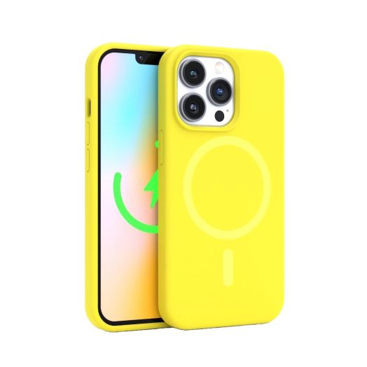 FELONY CASE - Stylish Neon Yellow Case for iPhone 15 Pro, Compatible with MagSafe - 360° Shockproof Protective Cases Designed for Apple iPhone 15 Pro