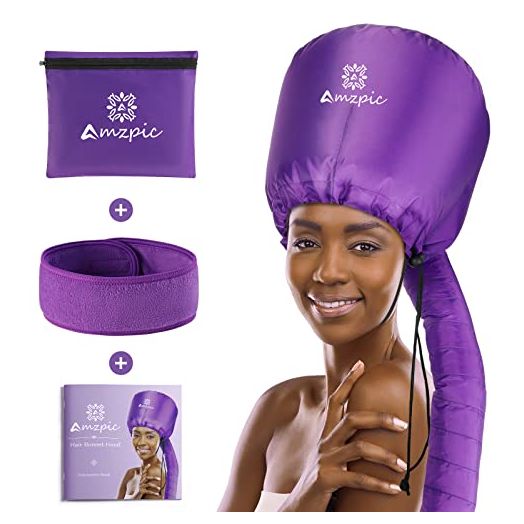 Bonnet Hood Hair Dryer Attachment, Soft, Adjustable Extra Large Bonnet Hair Dryer for Speeds Up Drying Time at Home