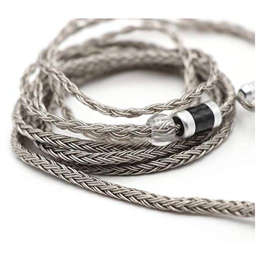 Linsoul Tripowin Zonie 16 Core Silver Plated IEM Cable, SPC Earphone Cable, for BL03 TRN V90 V80 AS10 ZS10 ZS6 ES4 ZST ZSR IEMs (2pin-0.78mm, 3.5mm, Grey)