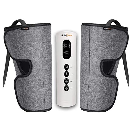 SHINE WELL Leg Massager for Circulation, Leg Compression Massager for Calf Foot and Arms, Calf Massager with 3 Modes 3 Intensities 2 Timing, Helpful for Restless Legs Syndrome Relief, Pain Relief