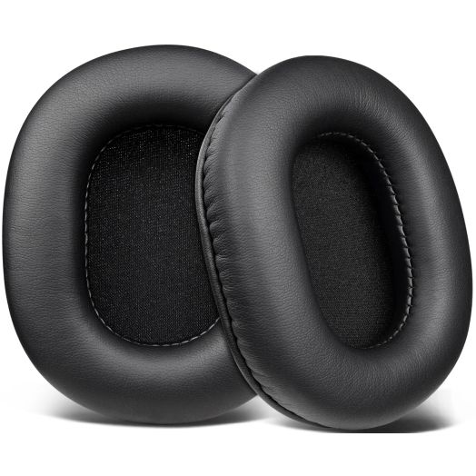 SOULWIT Earpads Replacement for Audio Technica ATH M50X M50XBT M50RD M40X M30X M20X MSR7 SX1 Monitor Headphones, Ear Pads Cushions with Softer Protein Leather, High-Density Foam - M50X PL Black