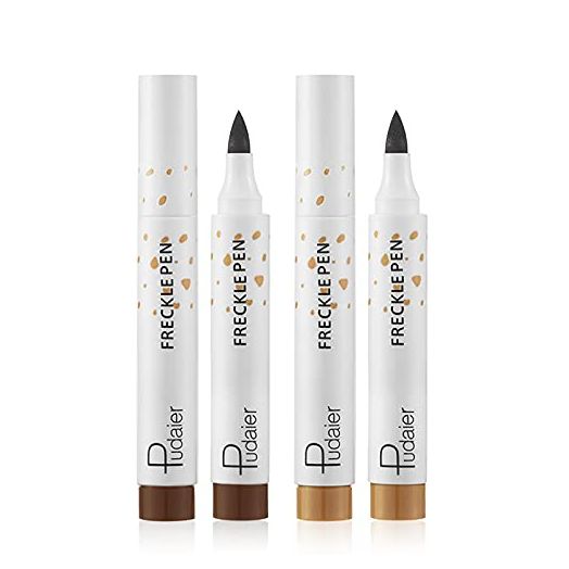 Freckle Pen 2 Colors Waterproof Lasting Natural Like Face Freckle Makeup Pen 2 Pcs 0.17 Fl Oz