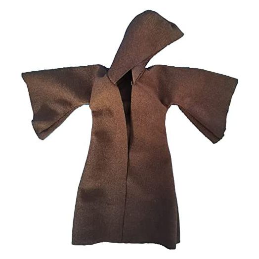 1:12 Scale Fabric Cape Robe with Hat for 6" Bandai Star Wars SHF Figma Body Action Figure Clothes (no Figure) (Brown Anakin)