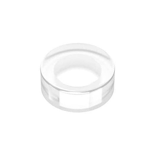 Classic Building Tile Round 1x1, 100 Piece Fully Transparent Round Tiles Bulk, Compatible with Lego Parts and Pieces 98138, Compatible with Lego and All Major Brick Brands(Colour: Fully Transparent)