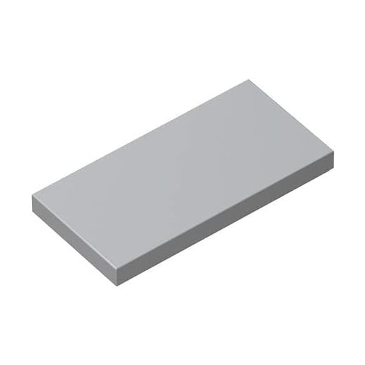 Classic Building Bricks Tile 2x4 with Groove 100 Piece, Compatible with Lego Parts and Pieces 87079, Creative Play Set - 100% Compatible with All Major Brick Brands(Colour: Light Grey)